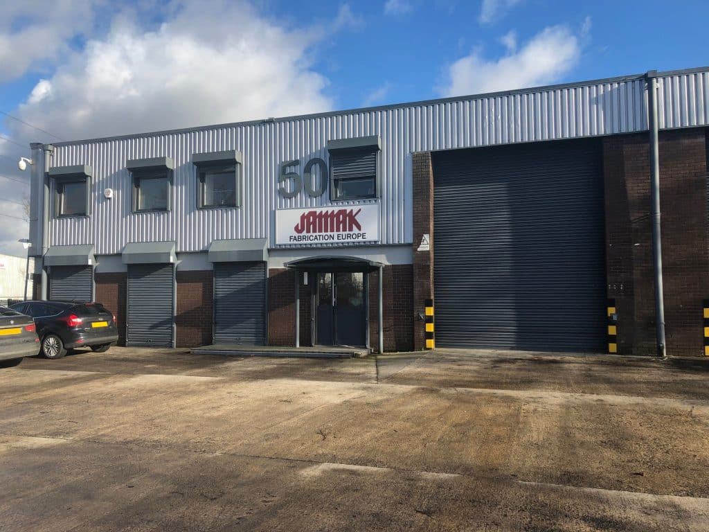 Image of Jamak Fabrication Europe premises in Manachester-UK.